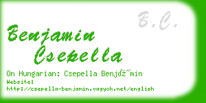 benjamin csepella business card